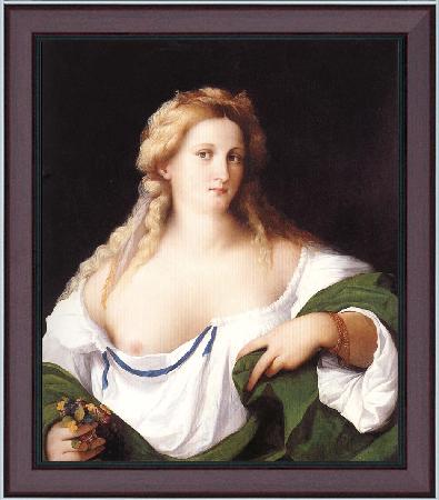 framed  Palma Vecchio A Blonde Woman, Ta3078-1